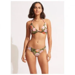 Seafolly - Women's Paradise Garden Knot Front Halter Bra - Haut De Maillot -Magasin De Vêtements D'Extérieur seafolly womens paradise garden knot front halter bra haut de maillot detail 4